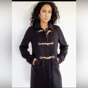 J.crew sz 4p black toggle wool coat jacket